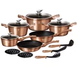 Kép 1/8 - Berlinger Haus Metallic Rose Gold Collectioon 15 részes edénykészlet (BH-1224) 