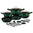 Kép 8/9 - Berlinger Haus Emerald 17 részes edénykészlet (BH-7043) 
