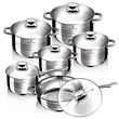 Kép 1/5 - Blaumann Gourmet Line Jumbo 12 részes rozsdamentes acél edénykészlet (BL-1031) 