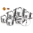 Kép 1/7 - Blaumann Gourmet Line Jumbo 12 részes rozsdamentes acél edénykészlet (BL-1410) 