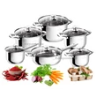 Kép 1/6 - Blaumann PROFESSIONAL 12 db-os INOX Edénykészlet (BL-3875)