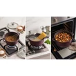 Kép 8/9 - Happy Cooking 6 Részes Márvány Bevonatú Indukciós Edénykészlet Üvegfedővel (RSB-1197-98-99)