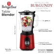 Kép 7/8 - Berlinger Haus Burgundy Turmixgép 1,5 l-es edzett üveg kancsóval (BH-9696) 