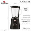 Kép 7/8 - Berlinger Haus Black Rose Turmixgép 1,5 l-es edzett üveg kancsóval (BH-9821) 