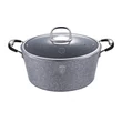 Kép 1/5 - Berlinger Haus Gray Stone Touch Indukciós lábas fedővel 24 cm-es (BH-1152)