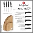 Kép 5/6 - Berlinger Haus Matte Black 10 részes Késkészlet bambusz állvánnyal (BH-2979)
