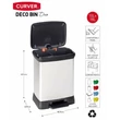 Kép 1/6 - CURVER SZELEKTÍV fémhatású pedálos szemetes 10L+18L (CU-981) 