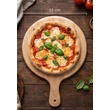 Kép 3/7 - PARAWOOD Fa Pizza Kínáló Nyeles 33 cm (210012)