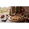 Kép 4/7 - PARAWOOD Fa Pizza Kínáló Nyeles 33 cm (210012)