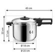 Tescoma GrandCHEF Rozsdamentes Acél Kukta 6 L (701406) 