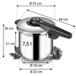 Kép 7/7 - Tescoma SmartCLICK Rozsdamentes Acél Kukta 7,5 L (702108) 