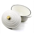 Kép 3/6 - Öntöttvas Cream ovális lábas fedővel 30 cm-es (17923)