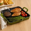 Kép 3/4 - La Cuisine Green Zománcozott Öntöttvas Grill-, Rostsütő (432032) 