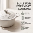 Kép 6/10 -  La Cuisine Cream öntöttvas lábas fedővel 26 cm-es (432043)