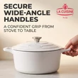 Kép 5/10 -  La Cuisine Cream öntöttvas lábas fedővel 26 cm-es (432043)