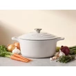 Kép 3/10 -  La Cuisine Cream öntöttvas lábas fedővel 26 cm-es (432043)