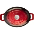Kép 3/5 -  La Cuisine Red öntöttvas ovális lábas fedővel 29 cm-es (432022)