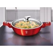 Kép 7/8 - Berlinger Haus Burgundy Metallic Line Indukciós alacsony lábas fedővel 24 cm-es (BH-1262) 