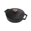 Kép 6/8 - Berlinger Haus Black Rose Öntöttvas alacsony lábas fedővel 26 cm-es (BH-6493)