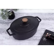 Kép 5/9 - Berlinger Haus Black Rose Öntöttvas ovális lábas fedővel 32 cm-es (BH-6518)