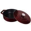 Kép 4/7 - Berlinger Haus Burgundy Öntöttvas alacsony lábas fedővel 26 cm-es (BH-6498)