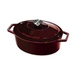 Kép 1/7 - Berlinger Haus Burgundy Öntöttvas ovális lábas fedővel 30 cm-es (BH-6499)