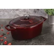 Kép 6/8 - Berlinger Haus Burgundy Öntöttvas ovális lábas fedővel 32 cm-es (BH-6519)