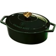 Kép 2/6 - Berlinger Haus Smaragdzöld Öntöttvas ovális lábas fedővel 32 cm-es (BH-6520)