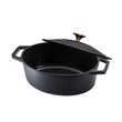 Kép 3/9 - Berlinger Haus Black Rose Öntöttvas ovális lábas fedővel 32 cm-es (BH-6518)