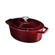 Kép 1/8 - Berlinger Haus Burgundy Öntöttvas ovális lábas fedővel 32 cm-es (BH-6519)