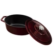 Kép 3/8 - Berlinger Haus Burgundy Öntöttvas ovális lábas fedővel 32 cm-es (BH-6519)
