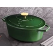 Kép 4/6 - Berlinger Haus Smaragdzöld Öntöttvas ovális lábas fedővel 32 cm-es (BH-6520)