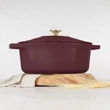 Kép 2/7 - Berlinger Haus Leonardo Öntöttvas ovális lábas fedővel 30 cm-es (BH-6543)