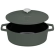 Kép 4/5 - Berlinger Haus Matte Green Öntöttvas ovális lábas fedővel 30 cm-es (BH-6545)