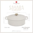 Kép 6/9 - Berlinger Haus Sahara Öntöttvas ovális lábas fedővel 32 cm-es (BH-8967)