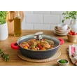 Kép 4/6 - Happy Cooking Márvány Bevonatú Indukciós Alacsony Lábas Fedővel 28 cm (RS-1201)