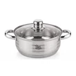 Kép 1/5 - Happy Cooking Rozsdamentes Lábas Üvegfedővel 2,5 L (RS-1227-20)