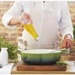 Kép 2/8 -  La Cuisine Green öntöttvas alacsony lábas fedővel 28 cm-es (432023)