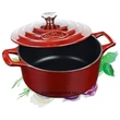 Kép 1/7 -  La Cuisine Berry öntöttvas lábas fedővel 26 cm-es (432026)