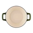 Kép 3/8 -  La Cuisine Green öntöttvas alacsony lábas fedővel 28 cm-es (432023)