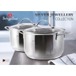 Kép 4/7 - Berlinger Haus Silver Jewellery rozsdamentes lábas üvegfedővel 7,6 L (BH-6293)