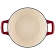 Kép 2/8 -  La Cuisine Red öntöttvas alacsony lábas fedővel 28 cm-es (432020)