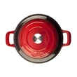 Kép 3/8 -  La Cuisine Red öntöttvas alacsony lábas fedővel 28 cm-es (432020)