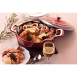  La Cuisine Red öntöttvas alacsony lábas fedővel 28 cm-es (432020)