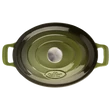 Kép 3/5 - La Cuisine Green öntöttvas ovális lábas fedővel 29 cm-es (432027)