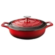 Kép 5/8 -  La Cuisine Red öntöttvas alacsony lábas fedővel 28 cm-es (432020)