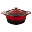 Kép 6/9 -  La Cuisine Red öntöttvas lábas fedővel 26 cm-es (432018)