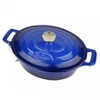 Kép 3/5 -  La Cuisine Blue öntöttvas ovális lábas fedővel 29 cm-es (432021)