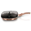Kép 2/6 - Berlinger Haus Rose Gold indukciós grill serpenyő fedővel 28 cm-es (BH-1610)