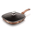 Kép 1/6 - Berlinger Haus Rose Gold indukciós grill serpenyő fedővel 28 cm-es (BH-1610)